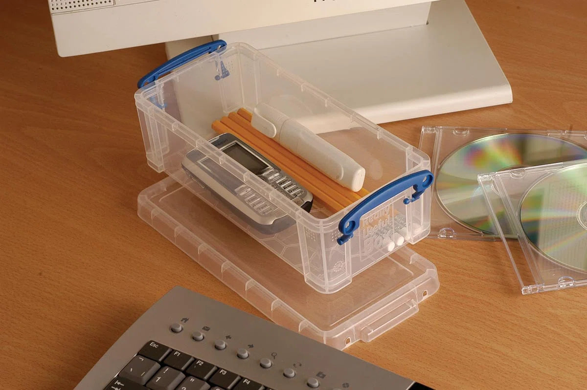Really Useful Box Aufbewahrungsbox 0,9 l transparent 22,0 x 10,0 x 7,0 cm