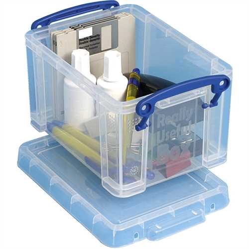 Really Useful Box® Aufbewahrungsbox, PP, 1,6 l, 19,5 x 13,5 x 11 cm, farblos, transparent