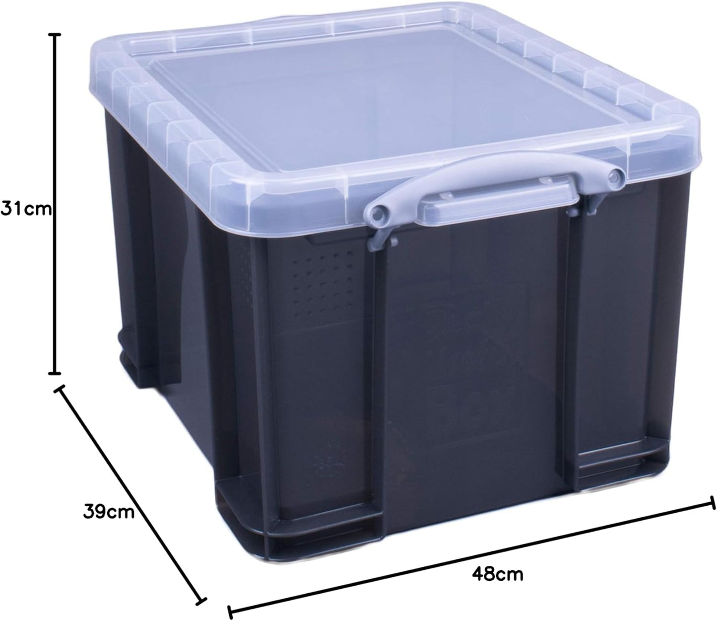 Really Useful Box Aufbewahrungsbox 35,0 l transparent, grau 48,0 x 39,0 x 31,0 cm
