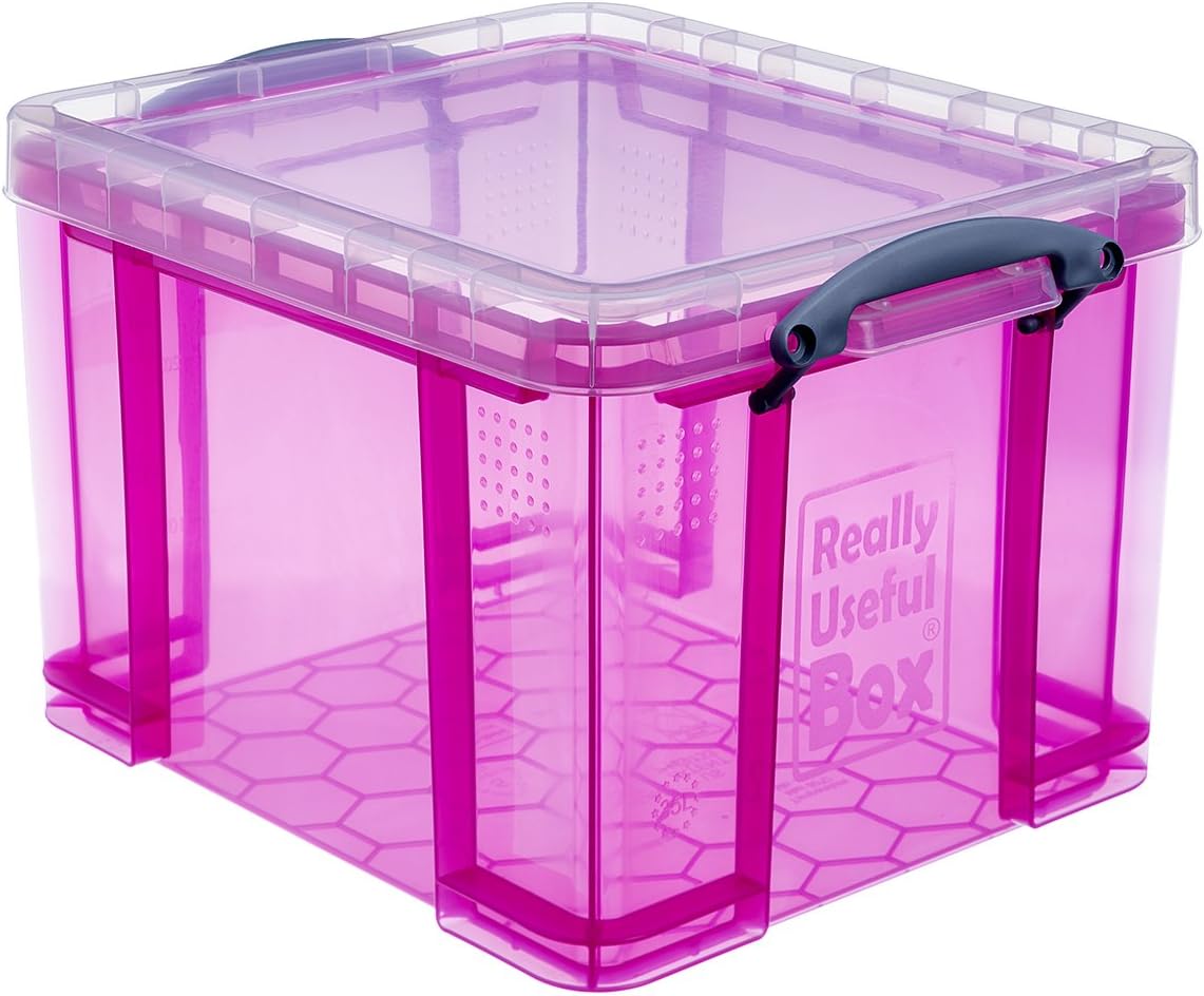 Really Useful Box Aufbewahrungsbox 35,0 l transparent, pink 48,0 x 39,0 x 31,0 cm