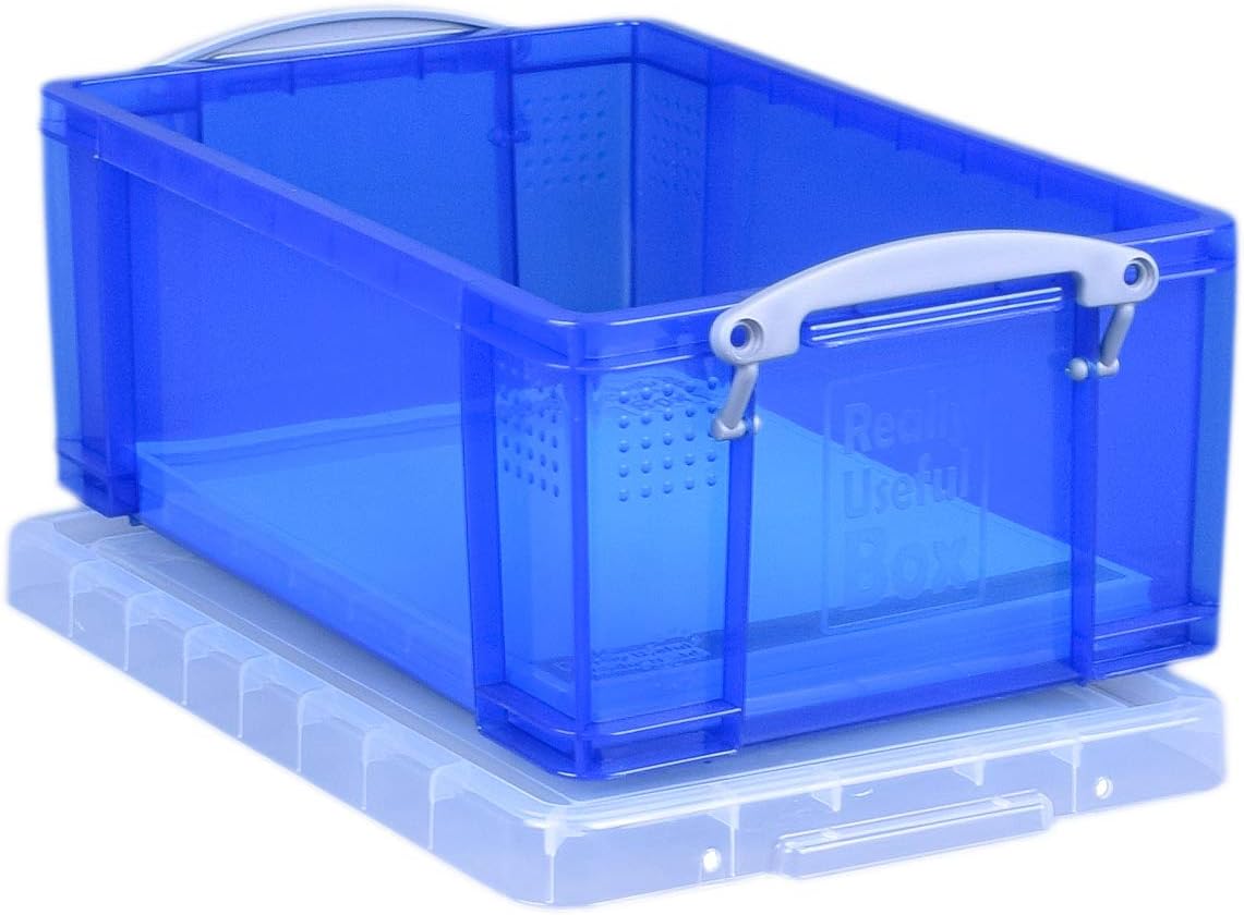 Really Useful Box Aufbewahrungsbox 9,0 l transparent, blau 39,5 x 25,5 x 15,5 cm