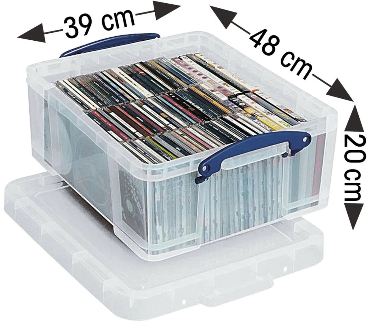 Really Useful Box® Aufbewahrungsbox, PP, 18 l, 48 x 39 x 20 cm, farblos, transparent (1 Stück)