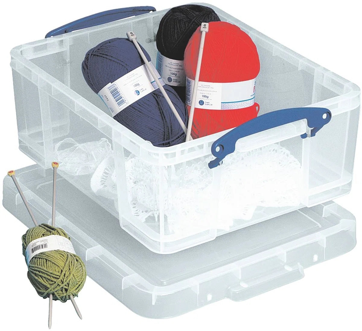 Really Useful Box® Aufbewahrungsbox, PP, 18 l, 48 x 39 x 20 cm, farblos, transparent (1 Stück)