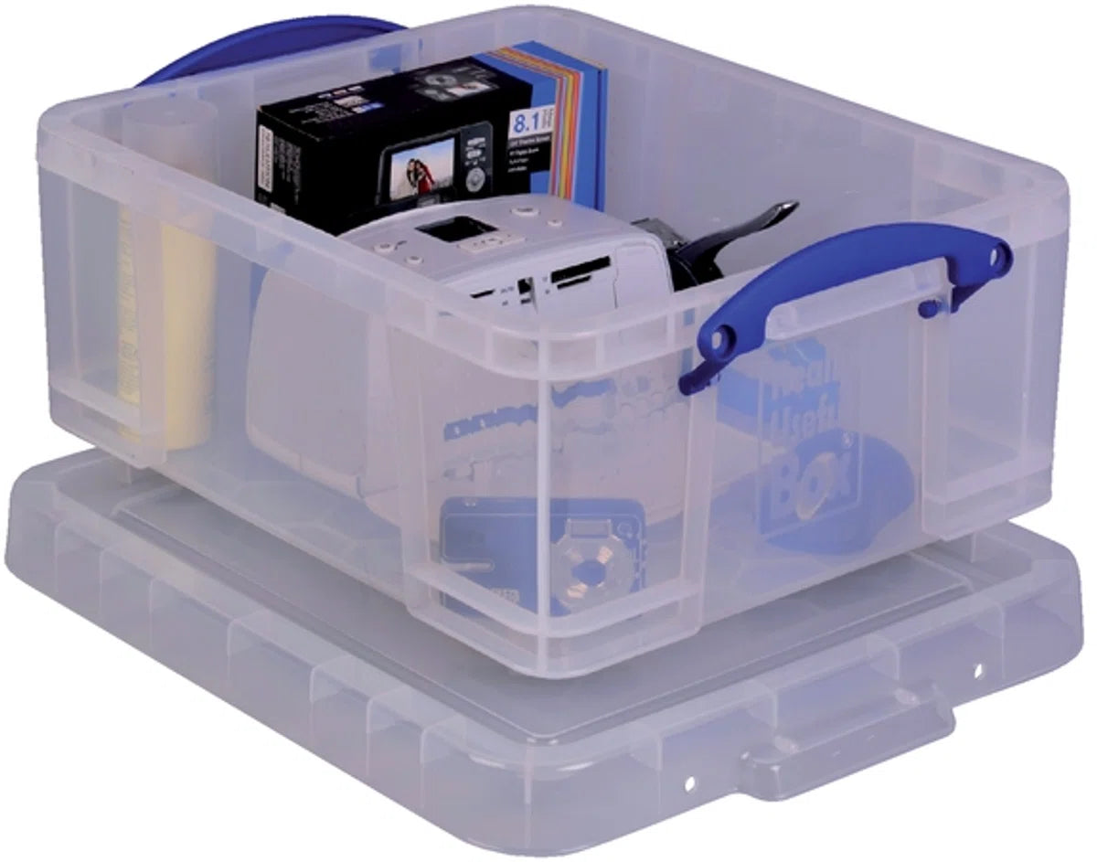 Really Useful Box® Aufbewahrungsbox, PP, 18 l, 48 x 39 x 20 cm, farblos, transparent (1 Stück)