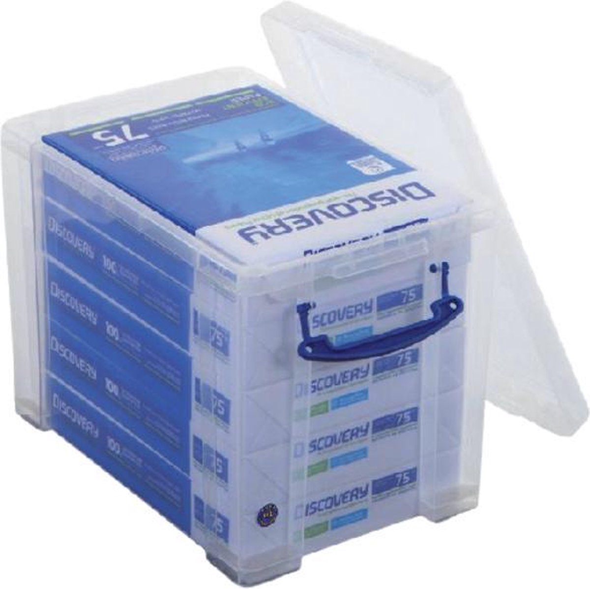 Really Useful Box® Aufbewahrungsbox, PP, 19 l, 39,5 x 25,5 x 29 cm, farblos, transparent