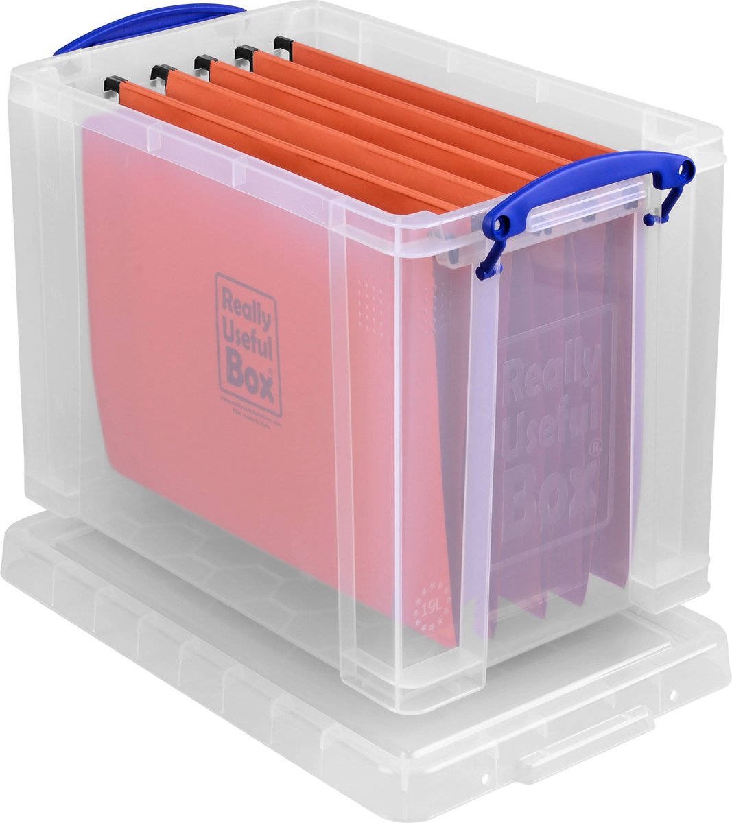 Really Useful Box® Aufbewahrungsbox, PP, 19 l, 39,5 x 25,5 x 29 cm, farblos, transparent