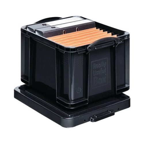 Really Useful Box® Aufbewahrungsbox, PP, 35 l, 48 x 39 x 31 cm, schwarz