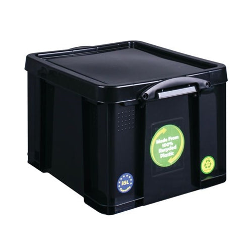 Really Useful Box® Aufbewahrungsbox, PP, 35 l, 48 x 39 x 31 cm, schwarz