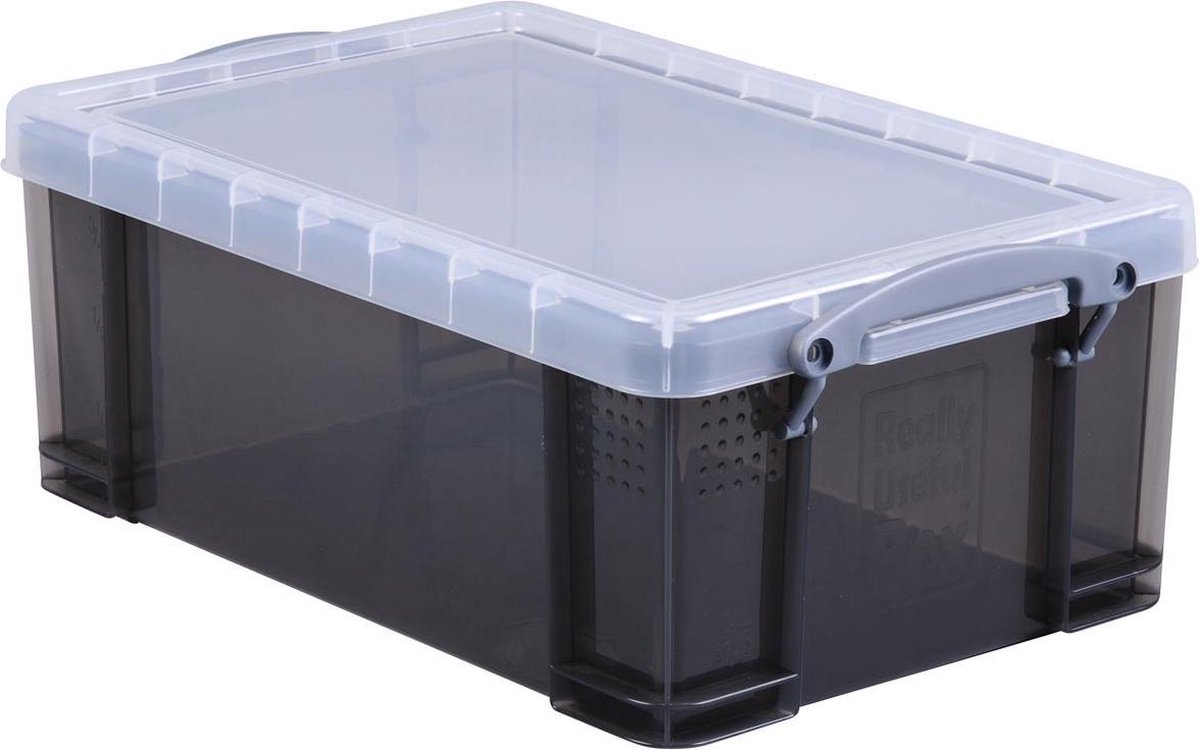 Really Useful Box Aufbewahrungsbox 9,0 l transparent, grau 39,5 x 25,5 x 15,5 cm
