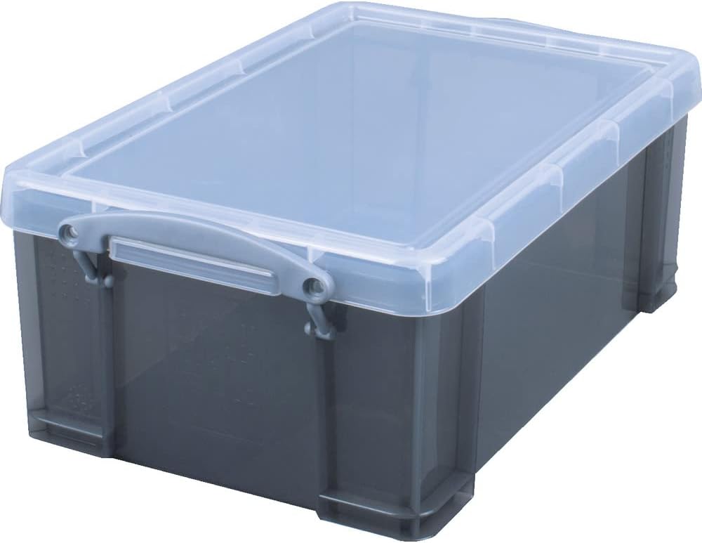 Really Useful Box Aufbewahrungsbox 9,0 l transparent, grau 39,5 x 25,5 x 15,5 cm