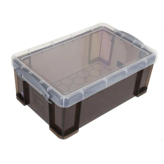 Really Useful Box Aufbewahrungsbox 9,0 l transparent, grau 39,5 x 25,5 x 15,5 cm