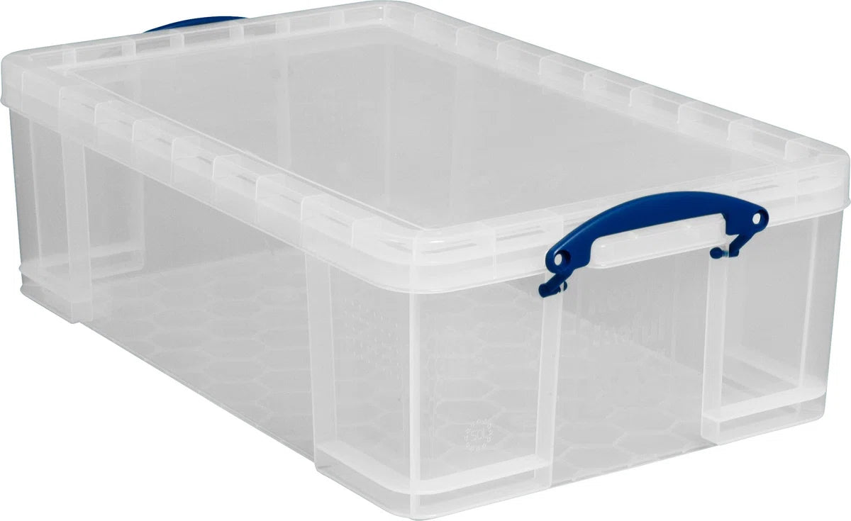 Really Useful Box® Aufbewahrungsbox, PP, 50 l, 71 x 44 x 23 cm, farblos, transparent