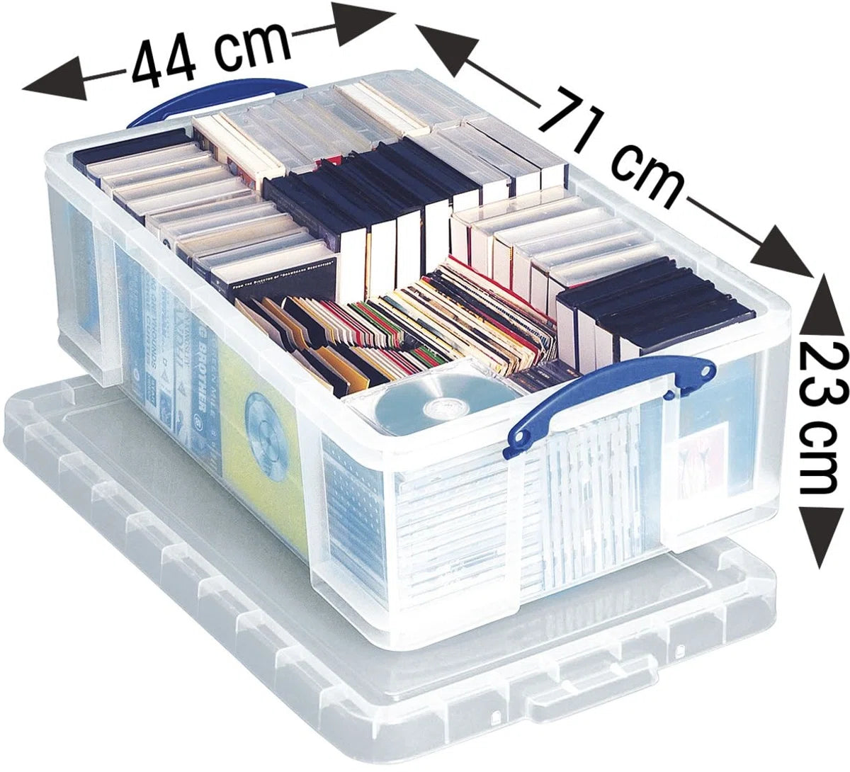 Really Useful Box® Aufbewahrungsbox, PP, 50 l, 71 x 44 x 23 cm, farblos, transparent