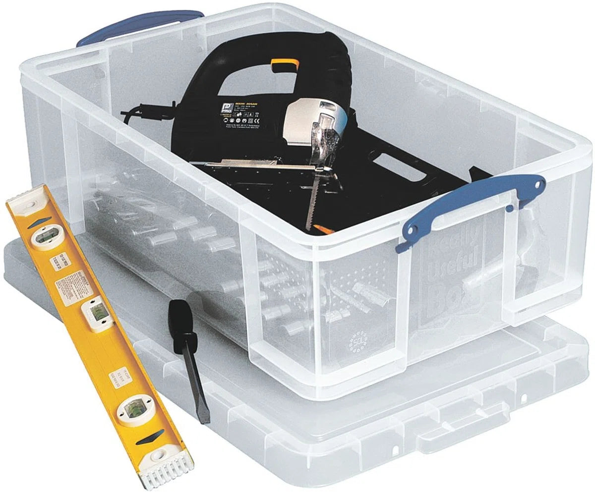 Really Useful Box® Aufbewahrungsbox, PP, 50 l, 71 x 44 x 23 cm, farblos, transparent