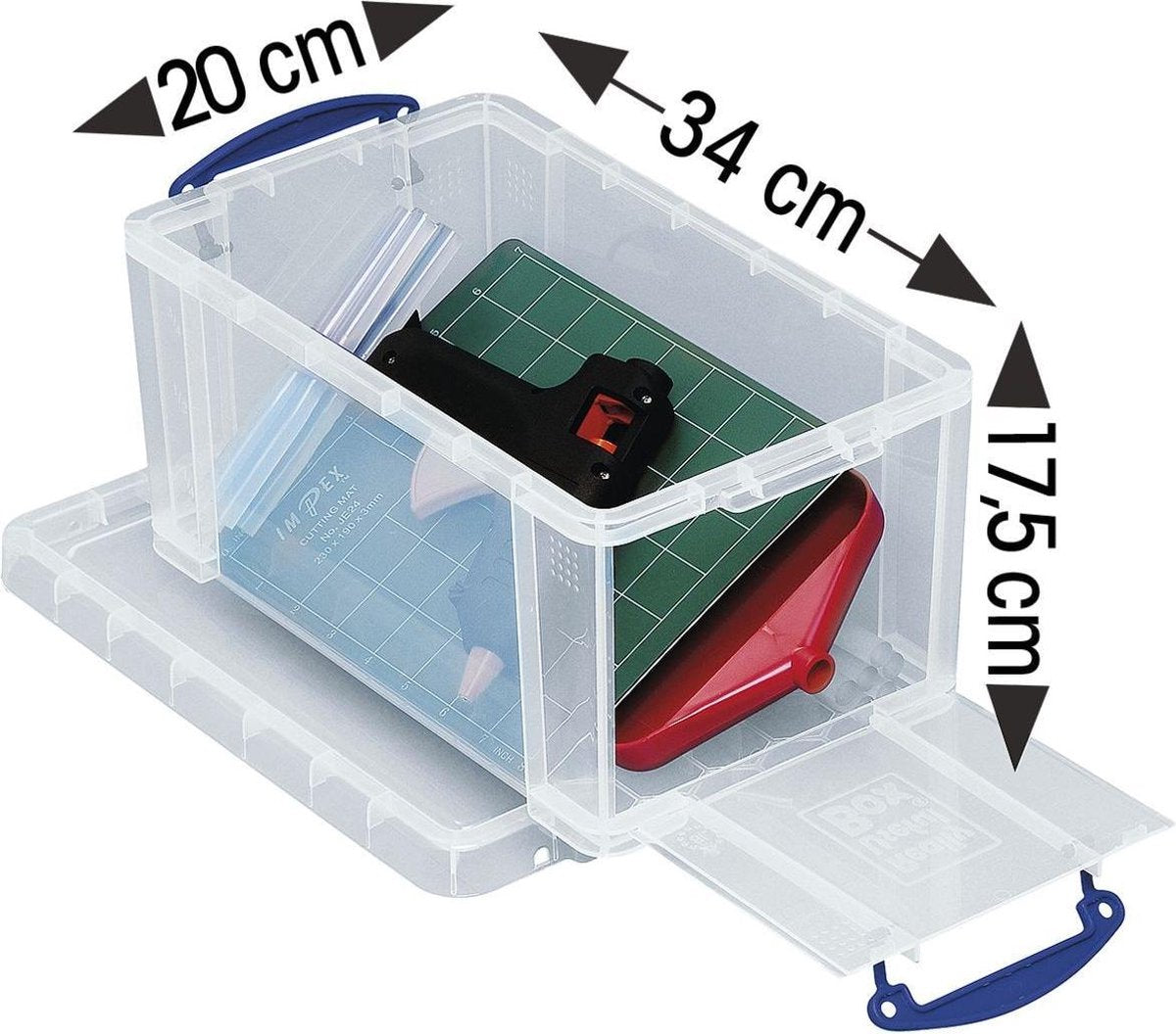Really Useful Box Aufbewahrungsbox 8,0 l transparent 34,0 x 20,0 x 17,5 cm