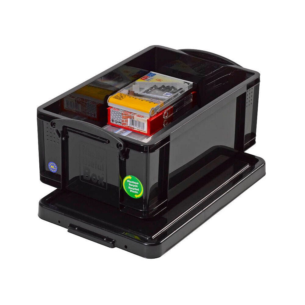 Really Useful Box Aufbewahrungsbox 9,0 l schwarz 39,5 x 25,5 x 15,5 cm